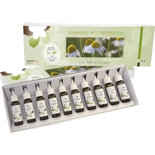 Phytodor Blütenessenzen-Set 4 Braunglas