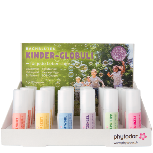 Phytodor Bachblüten Kinder-Globuli Display 