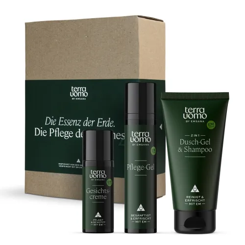 Geschenkset terra uomo Dusch-Gel & Shampoo / Gesichtscreme / Pflege-Gel