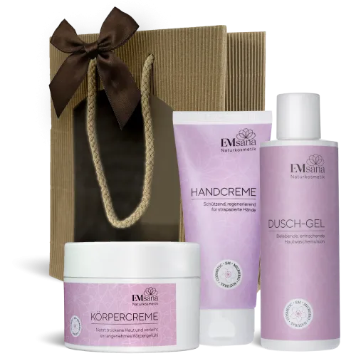 Geschenkset EMsana Dusch-Gel / Körpercreme / Handcreme