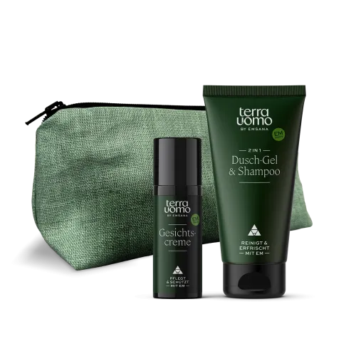 Geschenkset terra uomo Necessaire / Dusch-Gel & Shampoo / Gesichtscreme