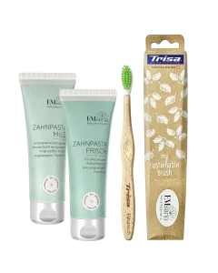 1 Zahnpasta frisch / 1 Zahnpasta mild + Gratis-Zahnb&uuml;rste Trisa