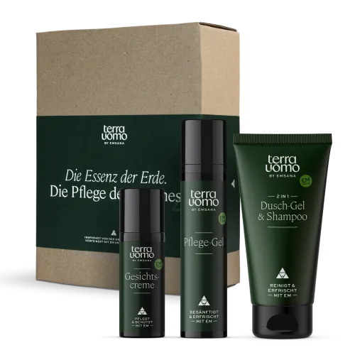 Geschenkset terra uomo Dusch-Gel & Shampoo / Gesichtscreme / Pflege-Gel