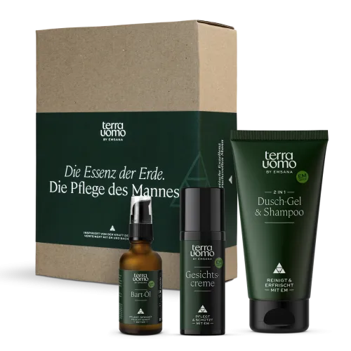 Geschenkset terra uomo Dusch-Gel & Shampoo / Gesichtscreme / Bartöl
